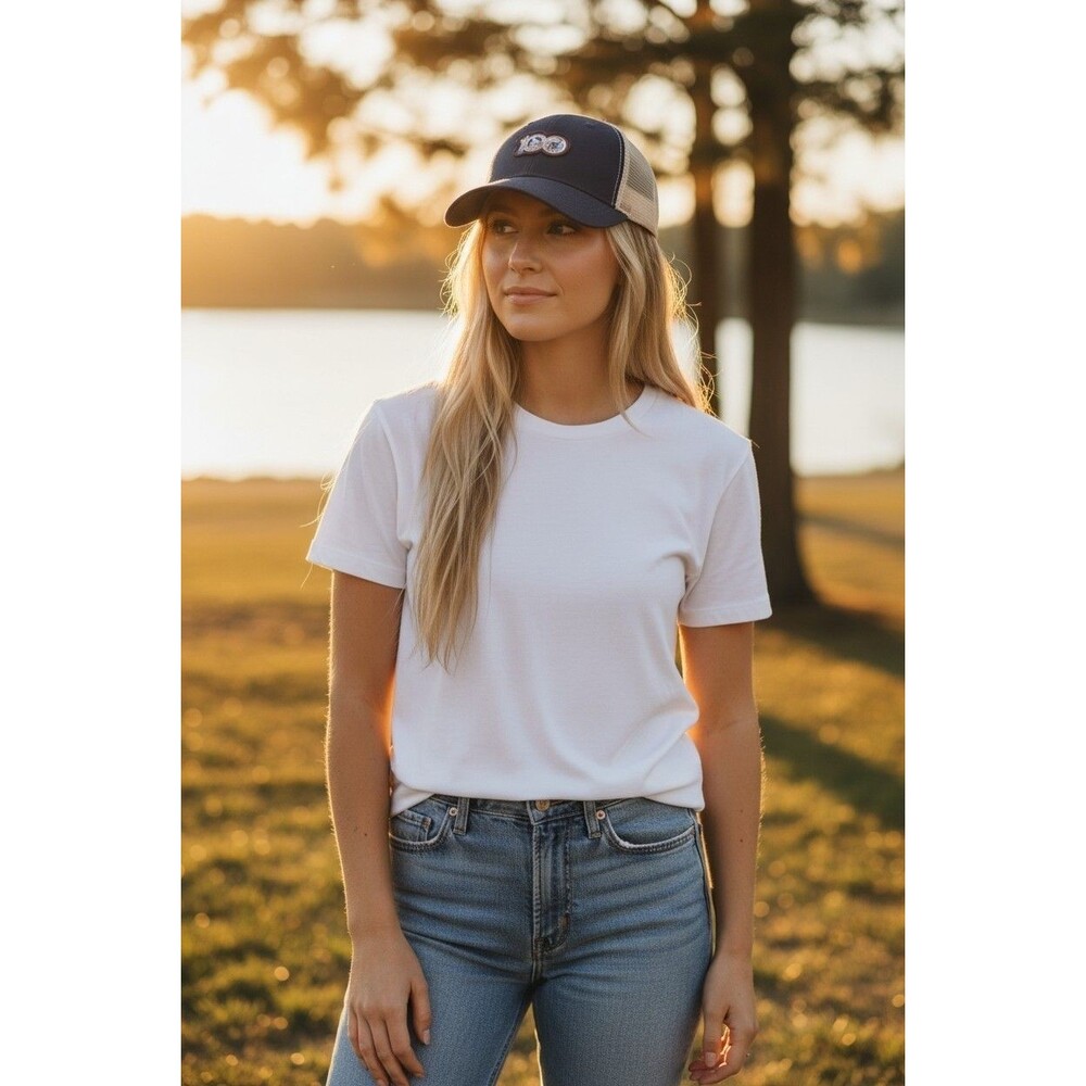Chiricahua National Monument 100 Year Trucker Hat Navy / Off-White